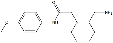 2-[2-(aminomethyl)piperidin-1-yl]-N-(4-methoxyphenyl)acetamide 구조식 이미지
