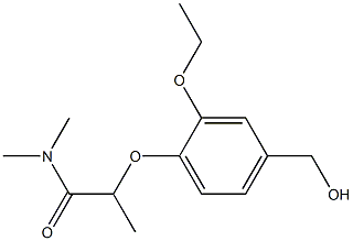 2-[2-ethoxy-4-(hydroxymethyl)phenoxy]-N,N-dimethylpropanamide Structure