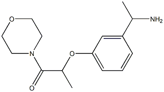 2-[3-(1-aminoethyl)phenoxy]-1-(morpholin-4-yl)propan-1-one 구조식 이미지