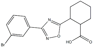 2-[3-(3-bromophenyl)-1,2,4-oxadiazol-5-yl]cyclohexane-1-carboxylic acid 구조식 이미지