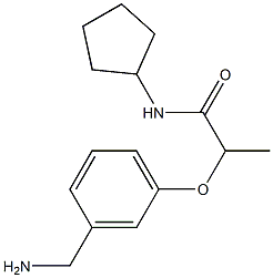 2-[3-(aminomethyl)phenoxy]-N-cyclopentylpropanamide Structure