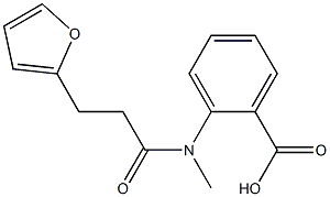 2-[3-(furan-2-yl)-N-methylpropanamido]benzoic acid Structure