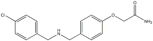 2-[4-({[(4-chlorophenyl)methyl]amino}methyl)phenoxy]acetamide 구조식 이미지