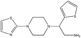2-[4-(1,3-thiazol-2-yl)piperazin-1-yl]-2-(thiophen-2-yl)ethan-1-amine 구조식 이미지