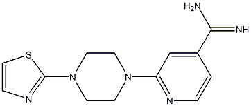 2-[4-(1,3-thiazol-2-yl)piperazin-1-yl]pyridine-4-carboximidamide 구조식 이미지