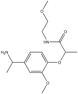 2-[4-(1-aminoethyl)-2-methoxyphenoxy]-N-(2-methoxyethyl)propanamide Structure