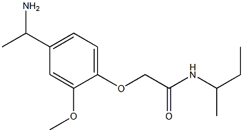 2-[4-(1-aminoethyl)-2-methoxyphenoxy]-N-(sec-butyl)acetamide 구조식 이미지