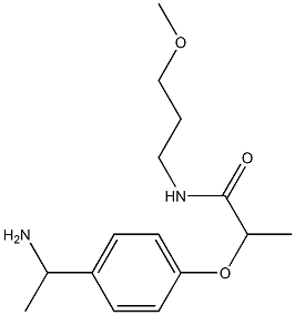 2-[4-(1-aminoethyl)phenoxy]-N-(3-methoxypropyl)propanamide Structure