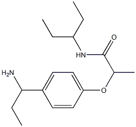 2-[4-(1-aminopropyl)phenoxy]-N-(pentan-3-yl)propanamide 구조식 이미지
