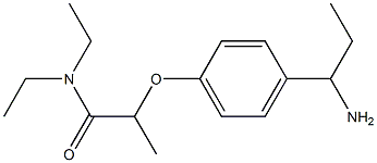 2-[4-(1-aminopropyl)phenoxy]-N,N-diethylpropanamide 구조식 이미지