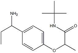 2-[4-(1-aminopropyl)phenoxy]-N-tert-butylpropanamide 구조식 이미지