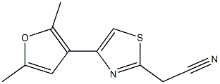 2-[4-(2,5-dimethylfuran-3-yl)-1,3-thiazol-2-yl]acetonitrile Structure