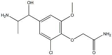 2-[4-(2-amino-1-hydroxypropyl)-2-chloro-6-methoxyphenoxy]acetamide 구조식 이미지