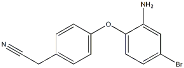 2-[4-(2-amino-4-bromophenoxy)phenyl]acetonitrile 구조식 이미지
