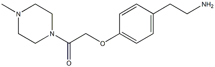 2-[4-(2-aminoethyl)phenoxy]-1-(4-methylpiperazin-1-yl)ethan-1-one 구조식 이미지