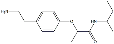 2-[4-(2-aminoethyl)phenoxy]-N-(butan-2-yl)propanamide 구조식 이미지