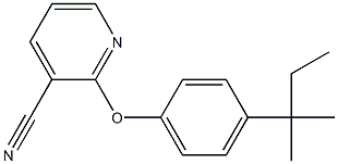 2-[4-(2-methylbutan-2-yl)phenoxy]pyridine-3-carbonitrile Structure