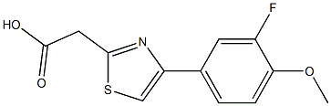 2-[4-(3-fluoro-4-methoxyphenyl)-1,3-thiazol-2-yl]acetic acid 구조식 이미지