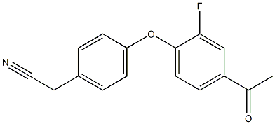 2-[4-(4-acetyl-2-fluorophenoxy)phenyl]acetonitrile 구조식 이미지