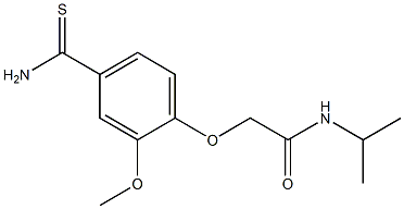 2-[4-(aminocarbonothioyl)-2-methoxyphenoxy]-N-isopropylacetamide Structure