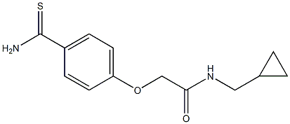 2-[4-(aminocarbonothioyl)phenoxy]-N-(cyclopropylmethyl)acetamide 구조식 이미지