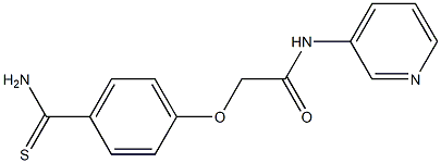 2-[4-(aminocarbonothioyl)phenoxy]-N-pyridin-3-ylacetamide 구조식 이미지