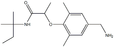 2-[4-(aminomethyl)-2,6-dimethylphenoxy]-N-(2-methylbutan-2-yl)propanamide Structure