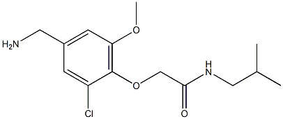 2-[4-(aminomethyl)-2-chloro-6-methoxyphenoxy]-N-(2-methylpropyl)acetamide Structure