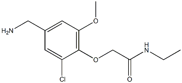 2-[4-(aminomethyl)-2-chloro-6-methoxyphenoxy]-N-ethylacetamide 구조식 이미지