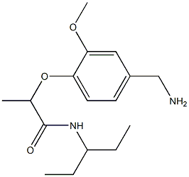 2-[4-(aminomethyl)-2-methoxyphenoxy]-N-(pentan-3-yl)propanamide 구조식 이미지