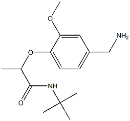 2-[4-(aminomethyl)-2-methoxyphenoxy]-N-tert-butylpropanamide Structure