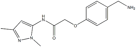 2-[4-(aminomethyl)phenoxy]-N-(1,3-dimethyl-1H-pyrazol-5-yl)acetamide Structure