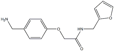 2-[4-(aminomethyl)phenoxy]-N-(2-furylmethyl)acetamide Structure