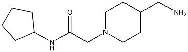 2-[4-(aminomethyl)piperidin-1-yl]-N-cyclopentylacetamide 구조식 이미지