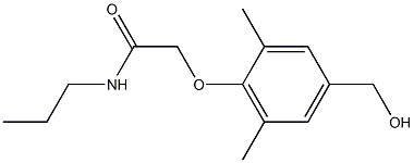 2-[4-(hydroxymethyl)-2,6-dimethylphenoxy]-N-propylacetamide 구조식 이미지