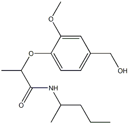 2-[4-(hydroxymethyl)-2-methoxyphenoxy]-N-(pentan-2-yl)propanamide 구조식 이미지