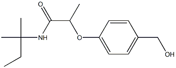 2-[4-(hydroxymethyl)phenoxy]-N-(2-methylbutan-2-yl)propanamide 구조식 이미지