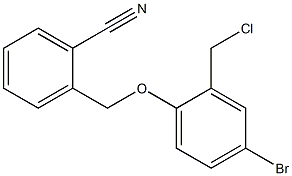 2-[4-bromo-2-(chloromethyl)phenoxymethyl]benzonitrile Structure