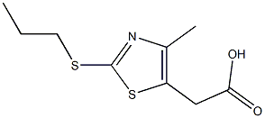 2-[4-methyl-2-(propylsulfanyl)-1,3-thiazol-5-yl]acetic acid Structure