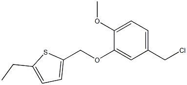 2-[5-(chloromethyl)-2-methoxyphenoxymethyl]-5-ethylthiophene Structure