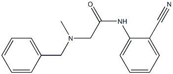 2-[benzyl(methyl)amino]-N-(2-cyanophenyl)acetamide 구조식 이미지