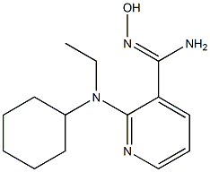 2-[cyclohexyl(ethyl)amino]-N'-hydroxypyridine-3-carboximidamide Structure