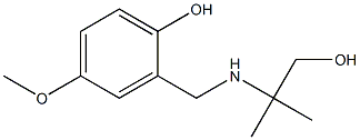 2-{[(1-hydroxy-2-methylpropan-2-yl)amino]methyl}-4-methoxyphenol 구조식 이미지