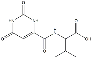 2-{[(2,6-dioxo-1,2,3,6-tetrahydropyrimidin-4-yl)carbonyl]amino}-3-methylbutanoic acid 구조식 이미지