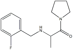 2-{[(2-fluorophenyl)methyl]amino}-1-(pyrrolidin-1-yl)propan-1-one 구조식 이미지