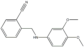 2-{[(3,4-dimethoxyphenyl)amino]methyl}benzonitrile 구조식 이미지