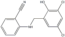 2-{[(3,5-dichloro-2-hydroxyphenyl)methyl]amino}benzonitrile Structure