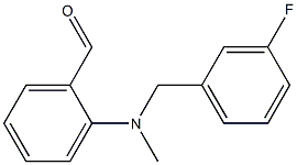 2-{[(3-fluorophenyl)methyl](methyl)amino}benzaldehyde 구조식 이미지