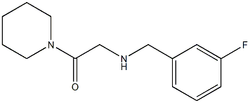 2-{[(3-fluorophenyl)methyl]amino}-1-(piperidin-1-yl)ethan-1-one 구조식 이미지