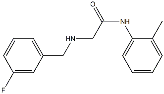 2-{[(3-fluorophenyl)methyl]amino}-N-(2-methylphenyl)acetamide Structure